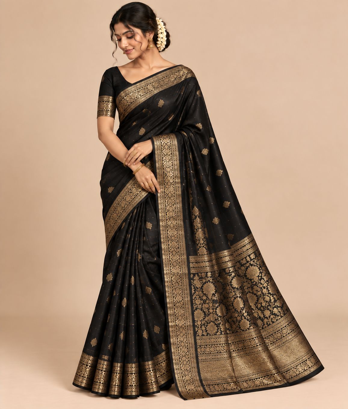 Black Kasavu Saree